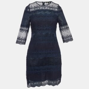 Maje Navy Lace Mini Dress S