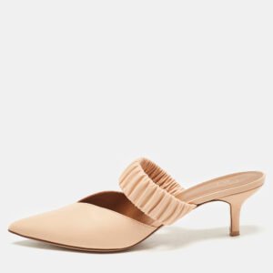 Malone Souliers Brown Woven Leather Maisie Mules Size 40.5