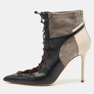 Malone Souliers Multicolor Leather and Suede Montana Booties Size 39