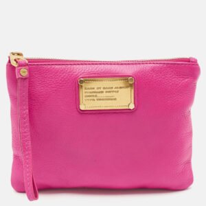 Marc by Marc Jacobs Fuchsia Leather Classic Q Wristlet Clutch