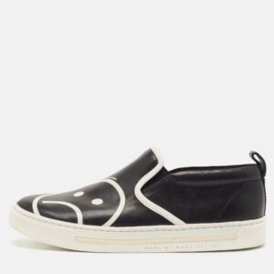 Marc by Marc Jacobs Black Leather Slip On Sneakers Size 38