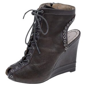 Marc by Marc Jacobs Brown Leather Wedge Booties Size 36