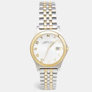 Marc By Marc Jacobs Silver Two Tone Stainless Steel Slim MBM3319 Women's Wristwatch 36 mm