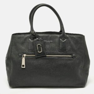 Marc Jacobs Black Leather Large Recruit East West Tote