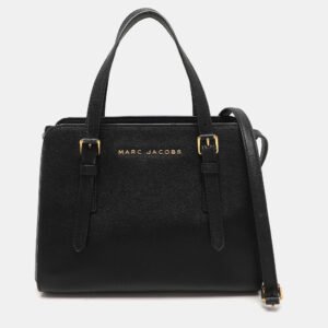 Marc Jacobs Black Leather Little Big Shot Tote