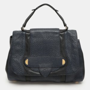 Marc Jacobs Navy Blue/Black Leather Thompson Top Handle Bag