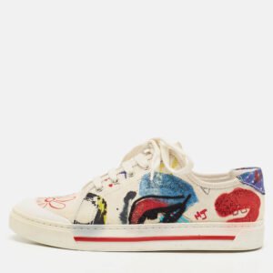 Marc Jacobs Multicolor Printed Canvas Christy Pave Sneakers Size 39