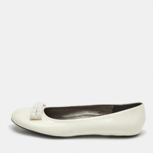 Marc Jacobs White Patent Leather Ballet Flats Size 37