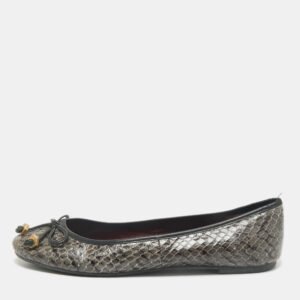 Marc Jacobs Green Python Leather Ballet Flats Size 38