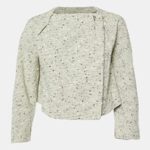Marni Beige Boucle Tweed Wrap-Around Jacket M
