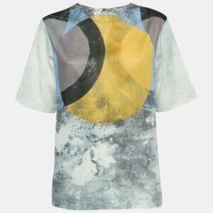 Marni Multicolor Cotton Half Sleeve Blouse S
