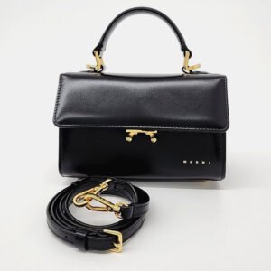 Marni Black Leather Relativity Mini Bag