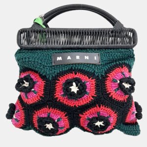 Marni Multicolor Fabric Knit Market Bag