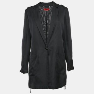 MAX & Co. Navy Blue Crepe Jacket M