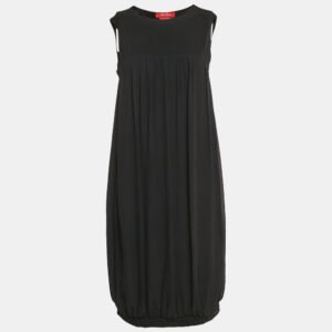 Max Mara Studio Navy Blue Crepe Short Dress M