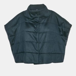 luxury-women-max-mara-used-clothes-p1149146-001 Max Mara Leisure Navy Blue Wool Blend Sleeveless Down Jacket M