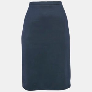 Max Mara Navy Blue Knit Pencil Skirt M