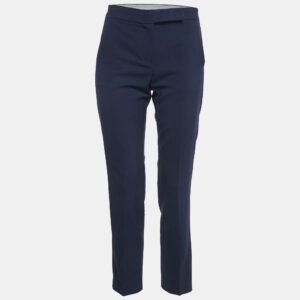 Max Mara Navy Blue Wool Tailored Pants S