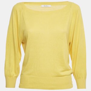 Max Mara Yellow Knit Long Sweater M