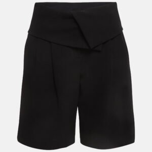 Max Mara Black Crepe High Waist Shorts M