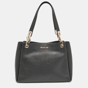 Michael Kors Black Leather Large Trisha Tote