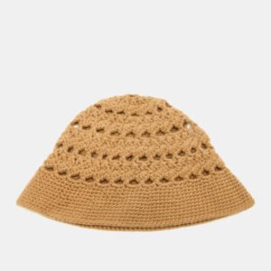 Michael Kors Brown Crochet Cashmere Beanie M