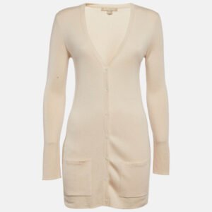 Michael Kors Beige Cashmere Buttoned Cardigan S