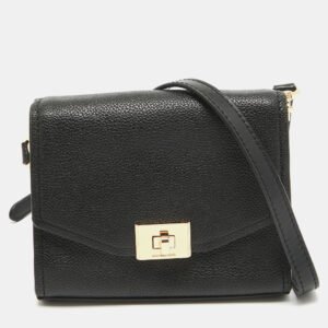 Michael Kors Black Leather XS Cassie Crossbody Bag