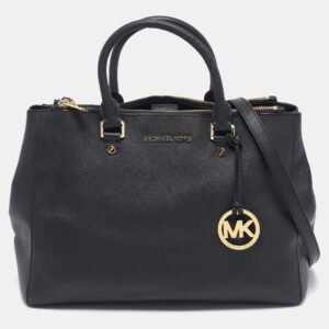 Michael Kors Black Leather Large Sutton Tote