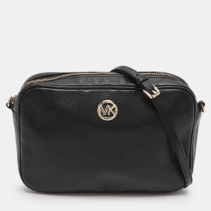 Michael Kors Black Leather Crossbody Bag