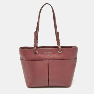 Michael Kors Burgundy Leather Bedford Tote
