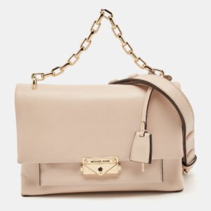 Michael Kors Poudre Beige Leather Cece Top Handle Bag