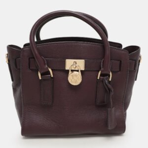 Michael Kors Purple Leather Hamilton Satchel