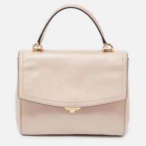 Michael Kors Pink Leather Small Ava Top Handle Bag