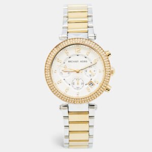 Michael Kors Silver White Dial Two-Tone Stainless Steel Parker MK5626 Women's Wristwatch 39 mm