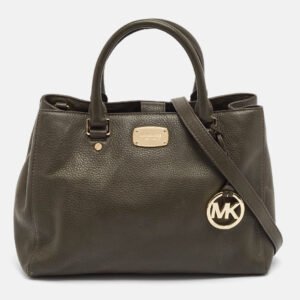 MICHAEL Michael Kors Green Leather Logo Tote