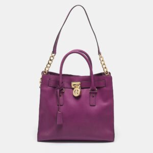 MICHAEL Michael Kors Purple Leather Large Hamilton North South Tote