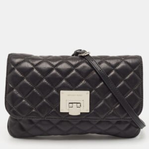 MICHAEL Michael Kors Black Quilted Leather Crossbody Bag