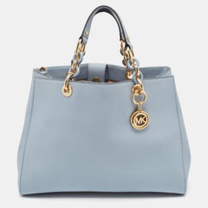 MICHAEL Michael Kors Light Blue Saffiano Leather Large Cynthia Tote