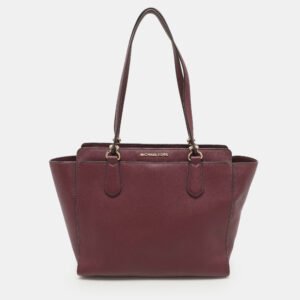 michael michael kors burgundy leather dee dee convertible tote