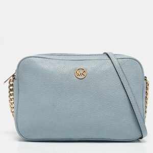MICHAEL Michael Kors Pale Blue Leather Camera Shoulder Bag
