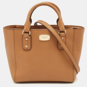 MICHAEL Michael Kors Brown Saffiano Leather Mini Kellen Tote