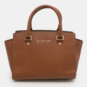 MICHAEL Michael Kors Brown Leather Medium Selma Satchel