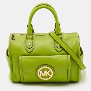 MICHAEL Michael Kors Lime Green Leather Medium Margo Satchel