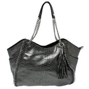 Coach Dark Brown Gathered Leather Lindsey Satchel