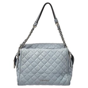 MICHAEL Michael Kors Blue Quilted Leather XL Rachel Satchel