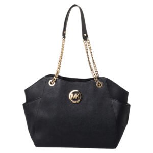 MICHAEL Michael Kors Black Leather Jet Set Tote