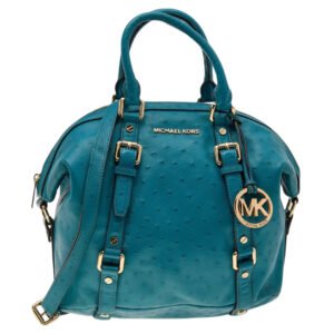 MICHAEL Michael Kors Blue Ostrich Embossed Leather Tote