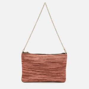 missoni multicolor lurex fabric stripe chain clutch