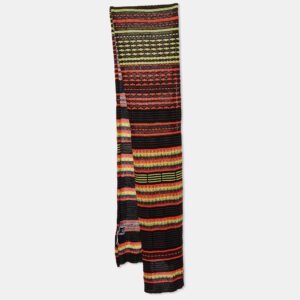 M Missoni Multicolor Patterned Cotton Knit Stole